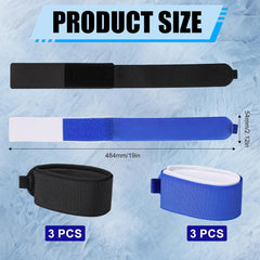 3pcs Ski Fastener Straps with Protector Pads - Ski Wraps for Winter Sports