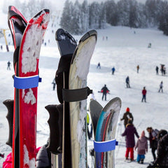 3pcs Ski Fastener Straps with Protector Pads - Ski Wraps for Winter Sports