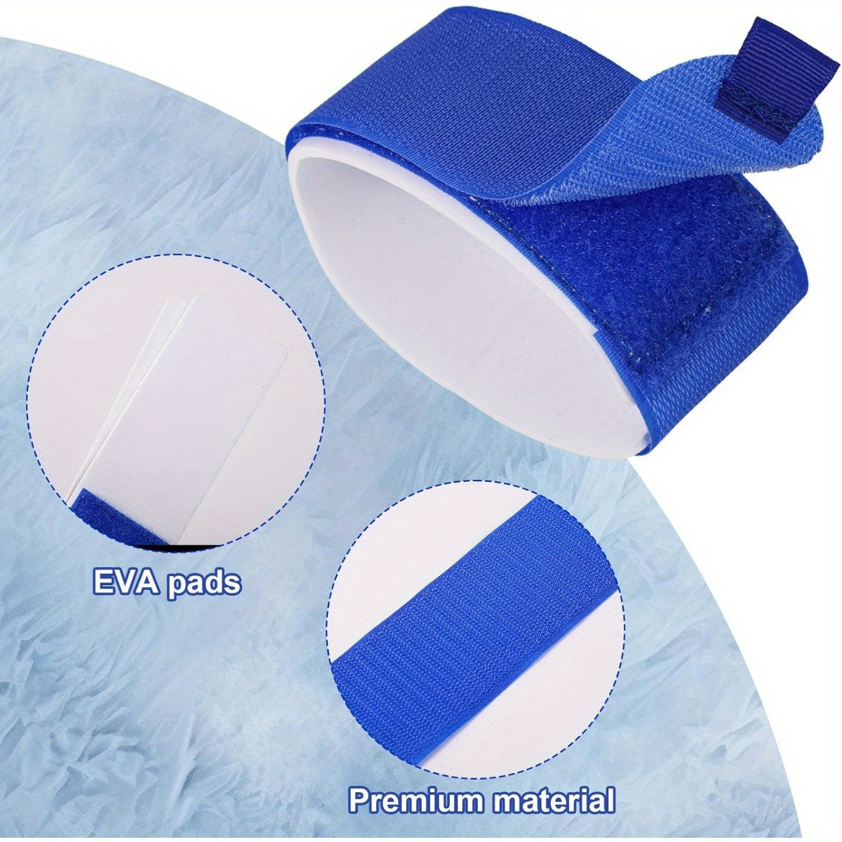 3pcs Ski Fastener Straps with Protector Pads - Ski Wraps for Winter Sports