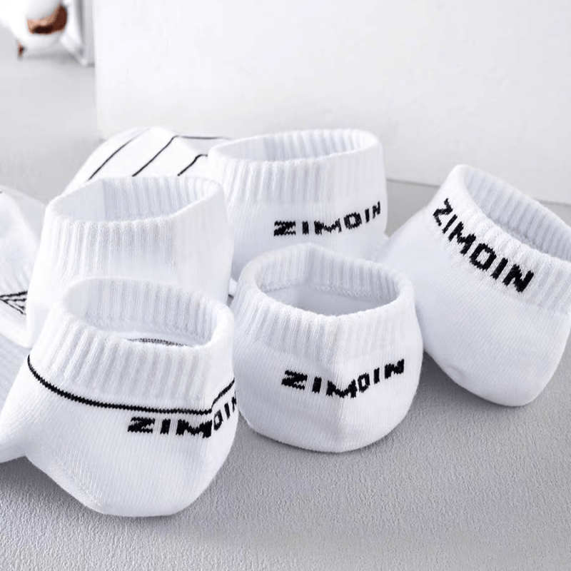 5 Pairs Teen's Striped Solid Ankle Socks Breathable Casual Soft Socks