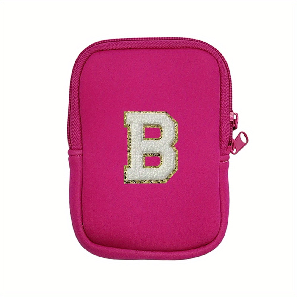 Chenille Letter Phone Pouch Arm Coin Purse