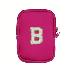 Chenille Letter Phone Pouch Arm Coin Purse
