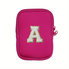 Chenille Letter Phone Pouch Arm Coin Purse
