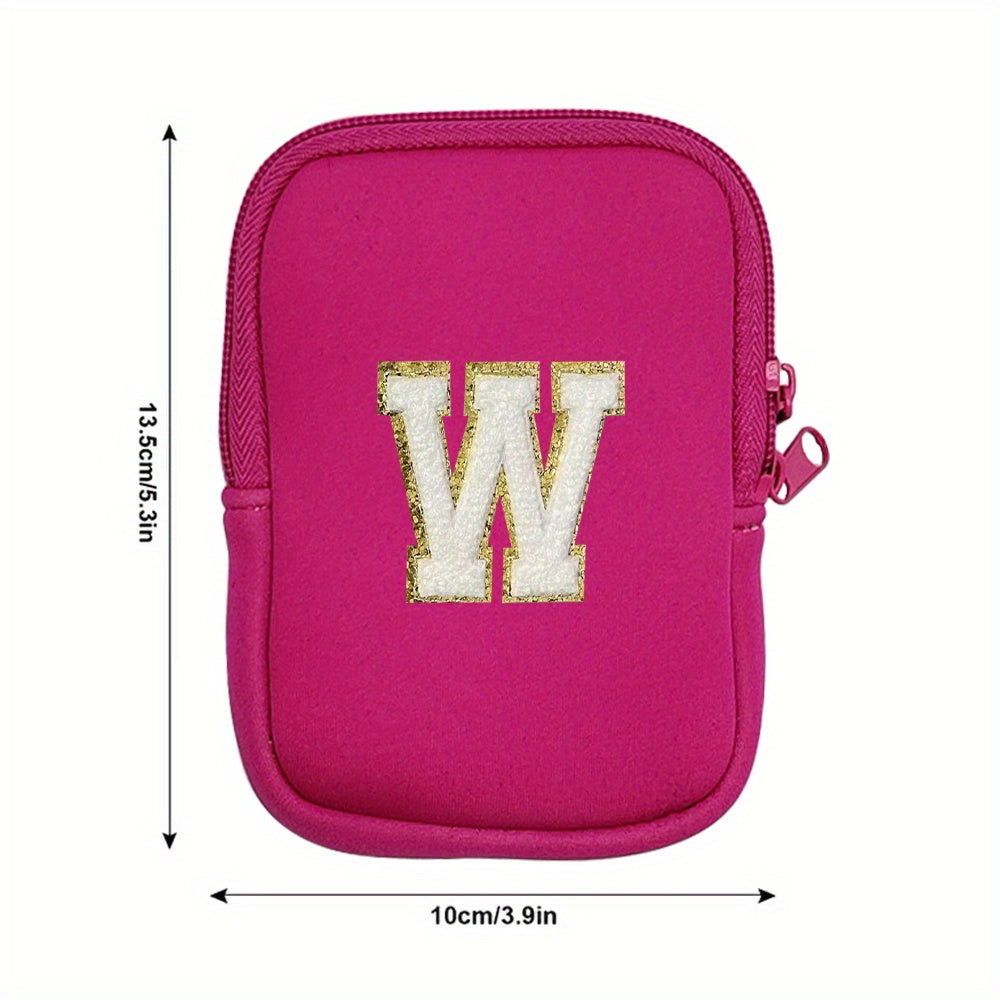 Chenille Letter Phone Pouch Arm Coin Purse