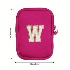 Chenille Letter Phone Pouch Arm Coin Purse