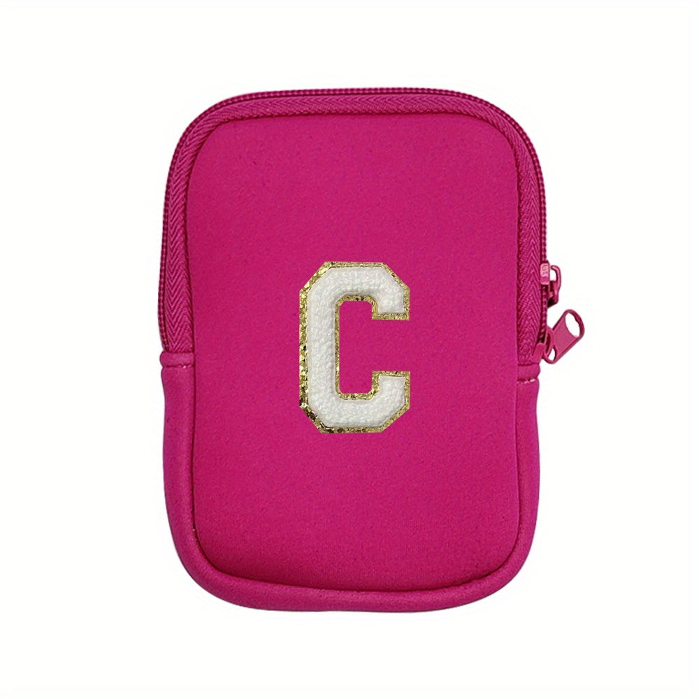 Chenille Letter Phone Pouch Arm Coin Purse