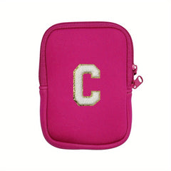 Chenille Letter Phone Pouch Arm Coin Purse