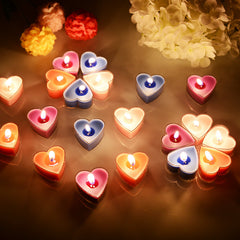 9pcs Heart Shaped Scented Candles Romantic Birthday Christmas Decoration