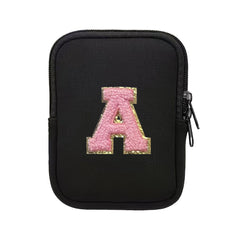 Chenille Initial Letter Phone Pouch Arm Pouch