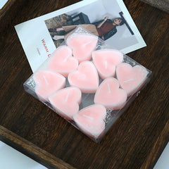 9pcs Heart Shaped Scented Candles Romantic Birthday Christmas Decoration