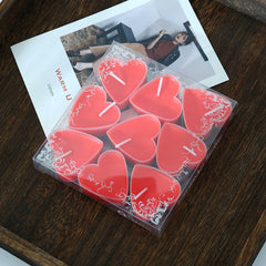 9pcs Heart Shaped Scented Candles Romantic Birthday Christmas Decoration
