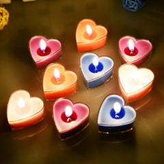 9pcs Heart Shaped Scented Candles Romantic Birthday Christmas Decoration
