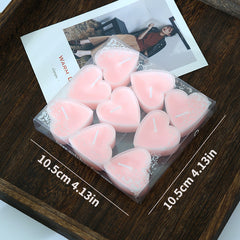 9pcs Heart Shaped Scented Candles Romantic Birthday Christmas Decoration
