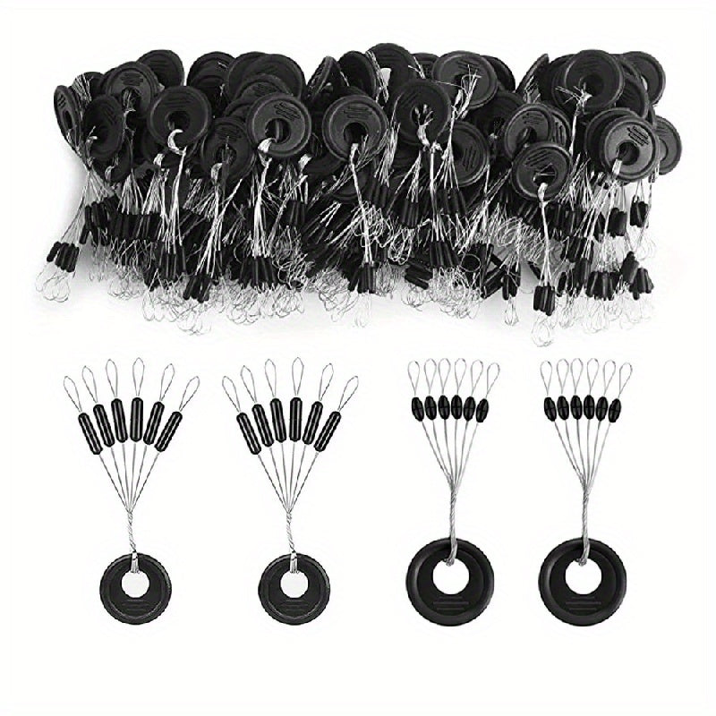 60pcs 10 Group Fishing Bobber Float Stopper Beans Accessories