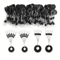 60pcs 10 Group Fishing Bobber Float Stopper Beans Accessories