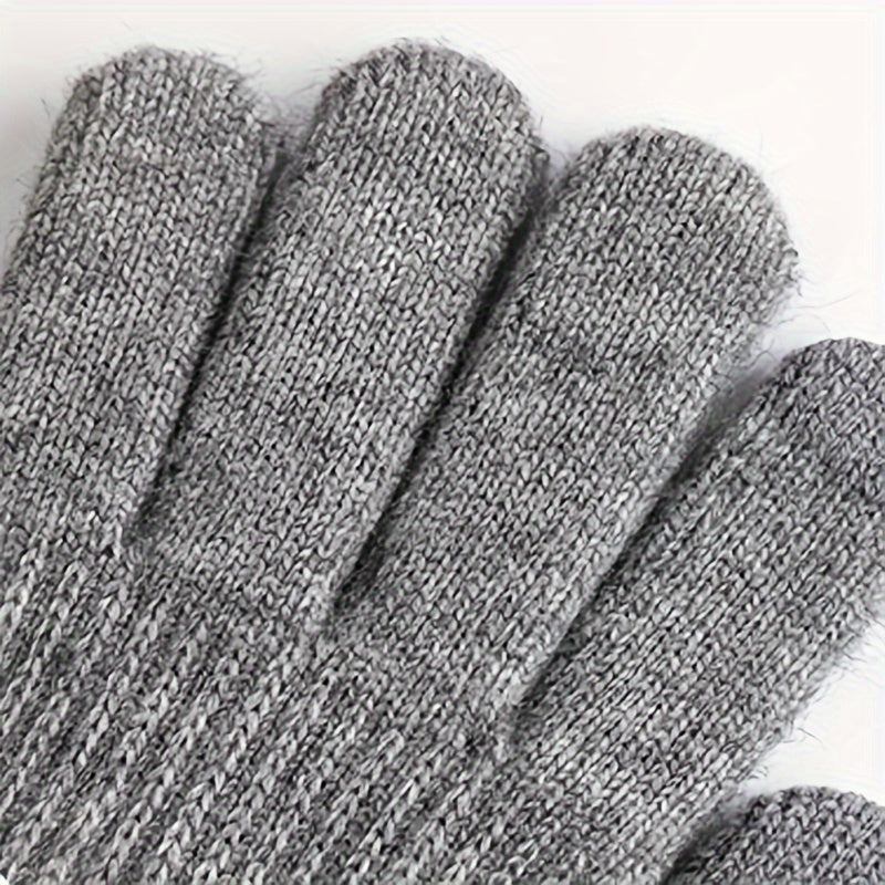 Alpaca Knit & Velvet Touch Screen Gloves for Winter Warmth