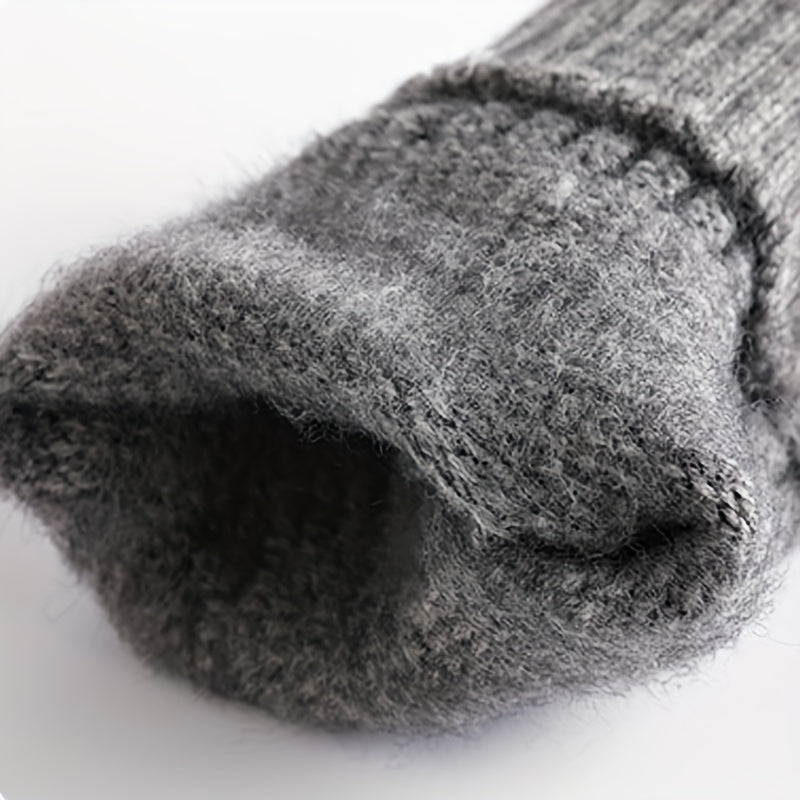 Alpaca Knit & Velvet Touch Screen Gloves for Winter Warmth