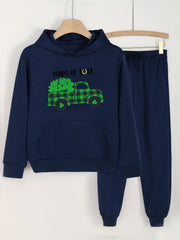 Girls Long Sleeve Hoodies Jogger Pants Set for Spring Fall