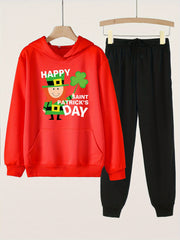 Girls Saint Patrick's Long Sleeve Hoodie & Jogger Set