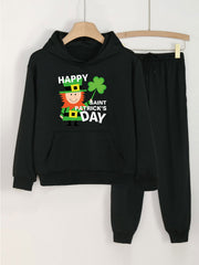 Girls Saint Patrick's Long Sleeve Hoodie & Jogger Set