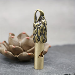 Brass Eagle Whistle Keychain - Outdoor Sports Emergency