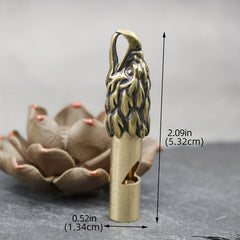 Brass Eagle Whistle Keychain - Outdoor Sports Emergency