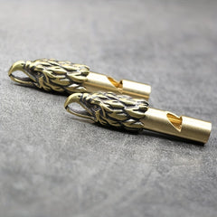 Brass Eagle Whistle Keychain - Outdoor Sports Emergency