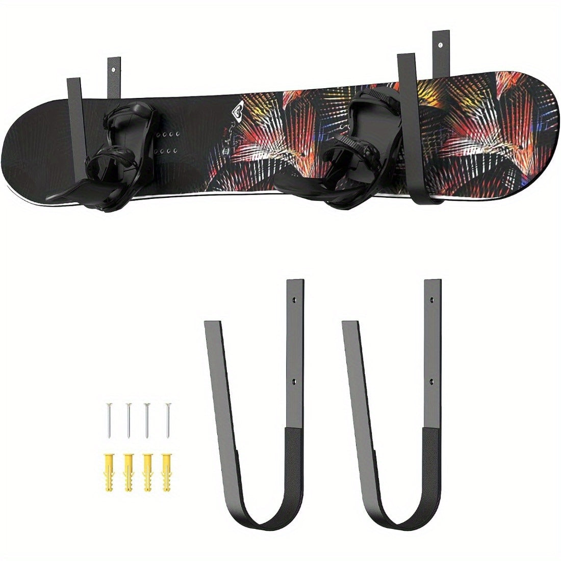 Snowboard Display Rack Wall Mounted Carbon Steel Universal Snowboard Rack