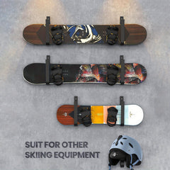 Snowboard Display Rack Wall Mounted Carbon Steel Universal Snowboard Rack