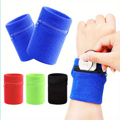 Wristband for Fitness Sports with Zipper Pouch