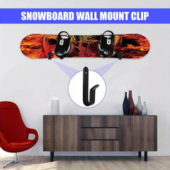 Snowboard Wall Mount Clips Skateboard Storage Hook Display Rack