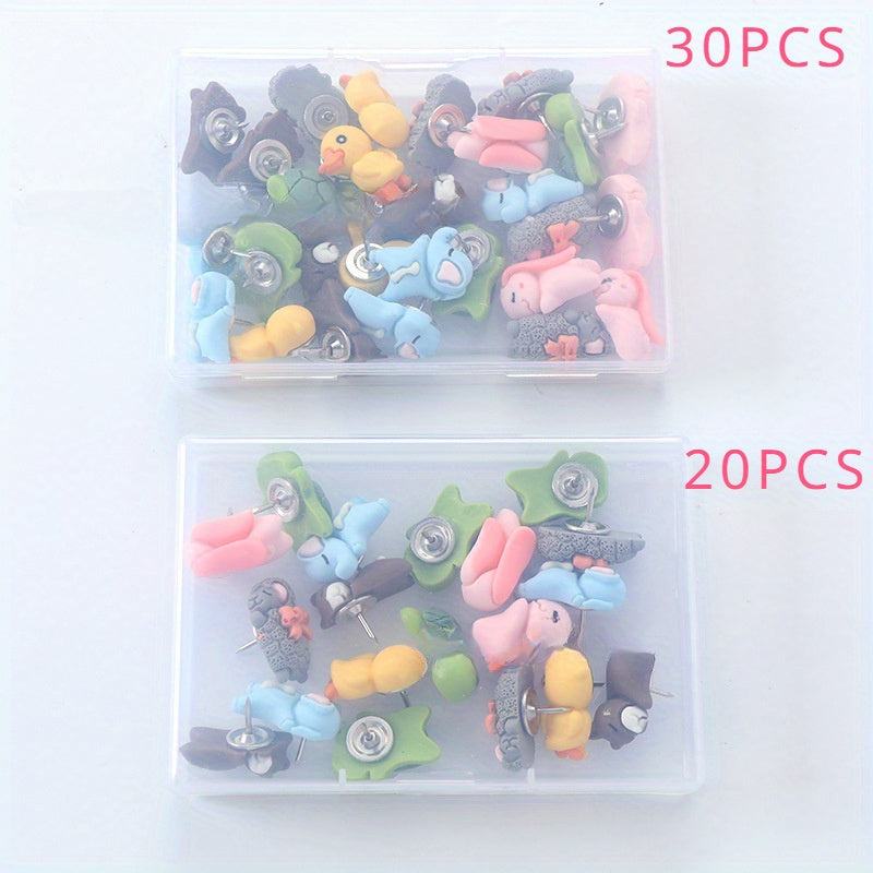 Resin Party Animal Thumbtack Tack Press Nail Corkboard Decor