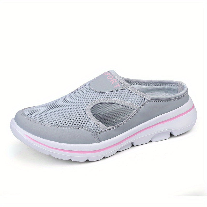 Women's Breathable Mesh Half Slippers Anti-slip Walking Shoes