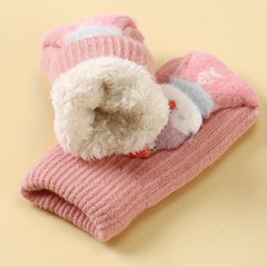 Winter Warm Kids Five Fingers Gloves Cartoon Design