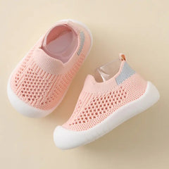 Casual Slip On Woven Shoes Baby Boys Breathable Non Slip Sneakers