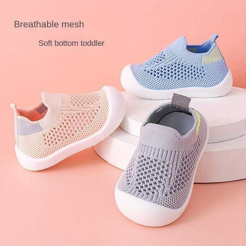 Casual Slip On Woven Shoes Baby Boys Breathable Non Slip Sneakers