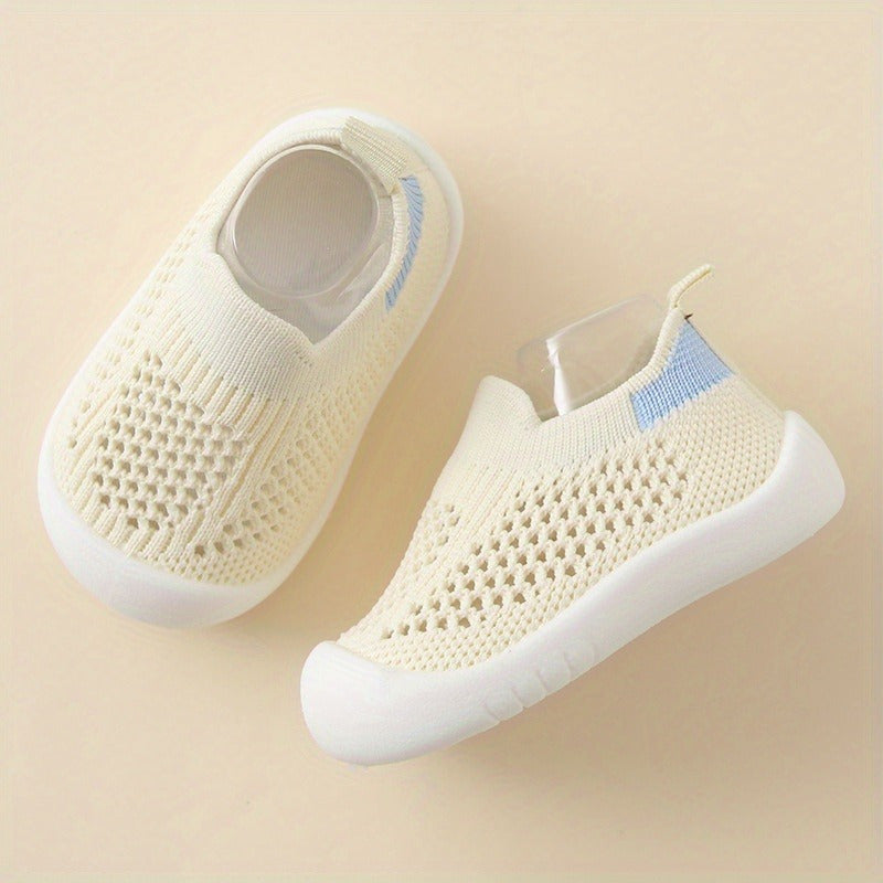 Casual Slip On Woven Shoes Baby Boys Breathable Non Slip Sneakers