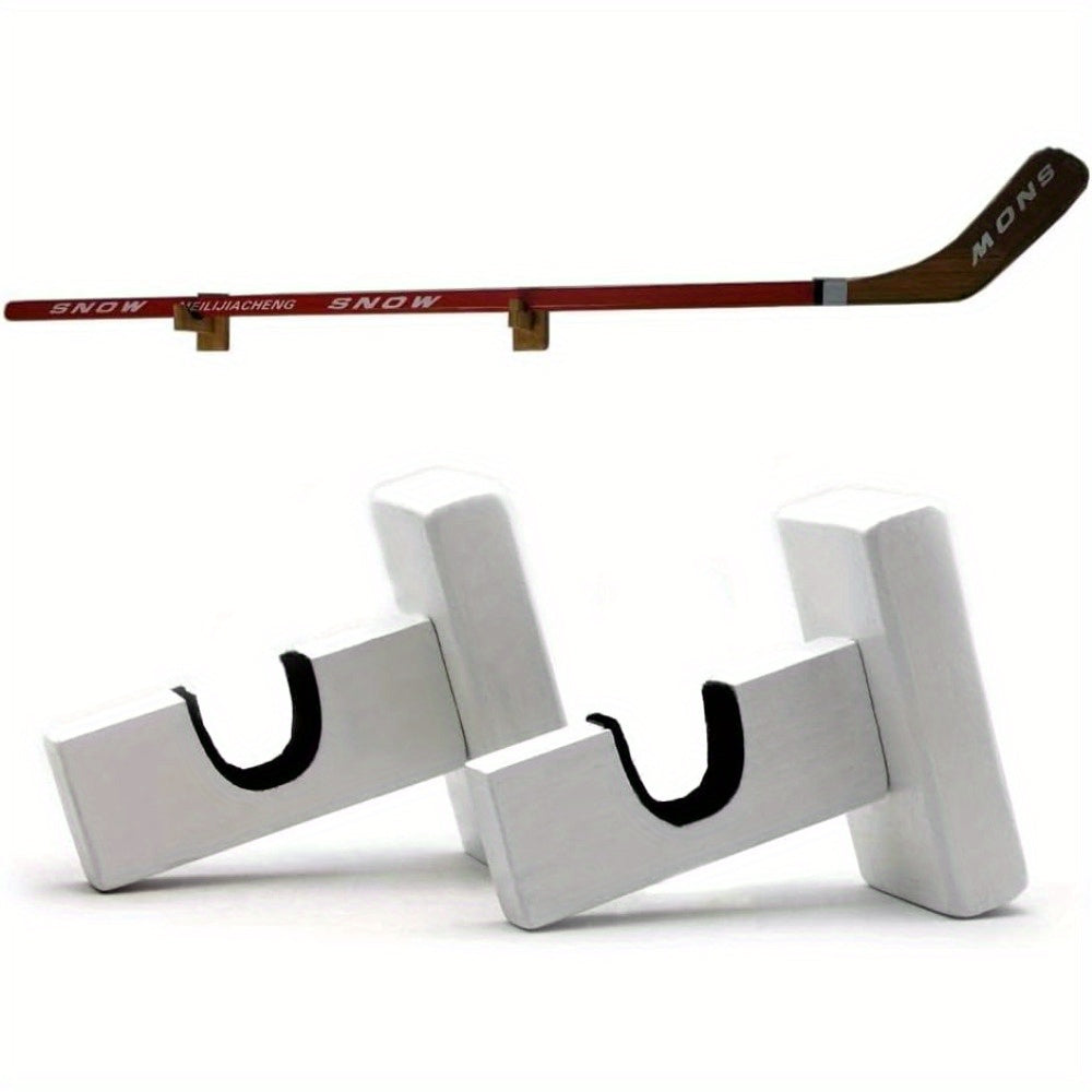 2pcs Hockey Stick Wall Mount Holder Horizontal Racks Supplies