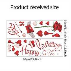 Rose Love Bedroom Entrance Home Decoration Wall Sticker Self Adhesive PVC