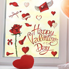 Rose Love Bedroom Entrance Home Decoration Wall Sticker Self Adhesive PVC