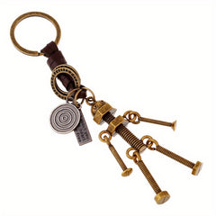 2pcs Retro Movable Robot Love Keychain Couple Pendant Accessories