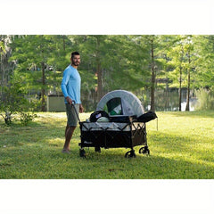 Moon Lence Collapsible Wagon Cart with Universal Wheels Heavy Duty