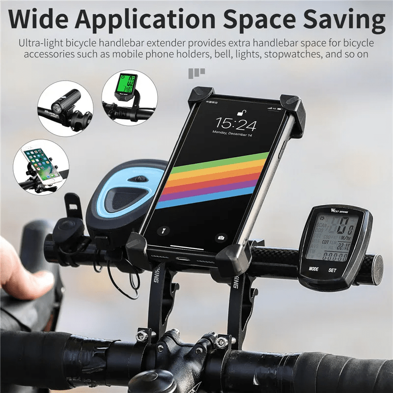 Bike Handlebar Extension Bracket Headlight Mounting Rod Bike Extension Rack