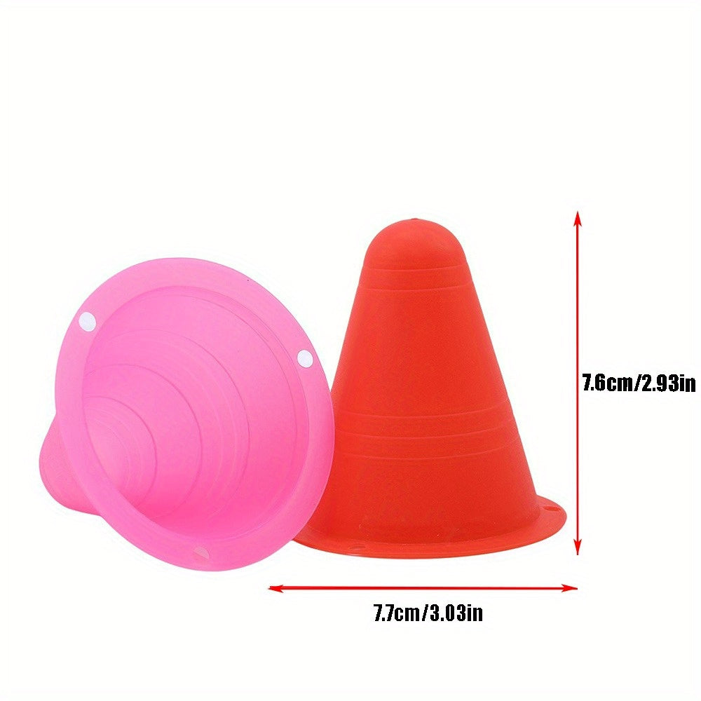 10pcs Roller Skate Training Marker Cones Speed & Agility Football Cones