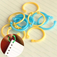 Plastic Circle Ring Clips Loose Leaf Binder Hoops Office Supplies