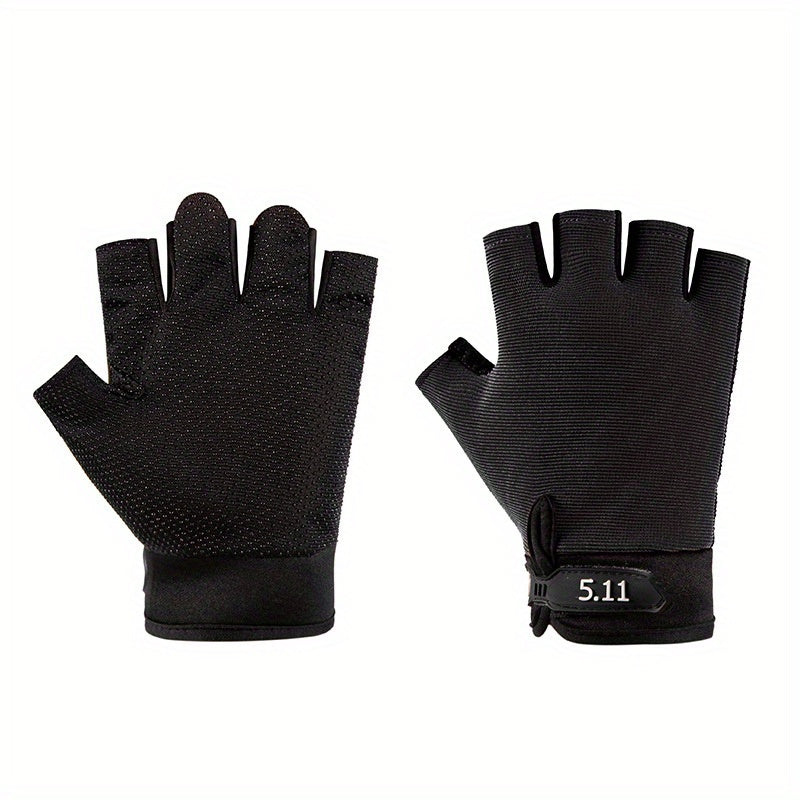 Outdoor Training Half Finger Gloves Anti Slip Breathable