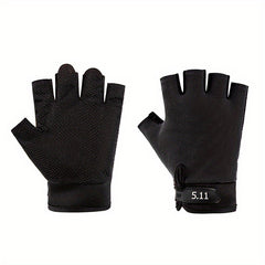Outdoor Training Half Finger Gloves Anti Slip Breathable