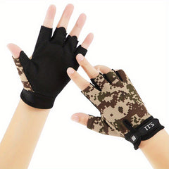 Outdoor Training Half Finger Gloves Anti Slip Breathable