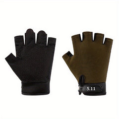 Outdoor Training Half Finger Gloves Anti Slip Breathable