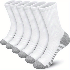Men's Mid Crew Sport Socks Sweat Absorbing Breathable Socks